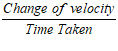 Acceleration formula