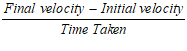 Acceleration formula