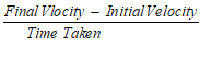 Acceleration formula