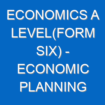 Economics A Levelform Six Economic Planning 378