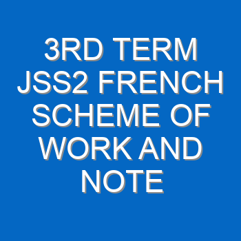 3rd Term Jss2 Fine Art Scheme Of Work And Note