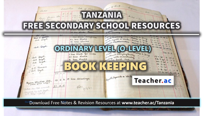 Book Keeping O Levelform Four Notes Department Account 1