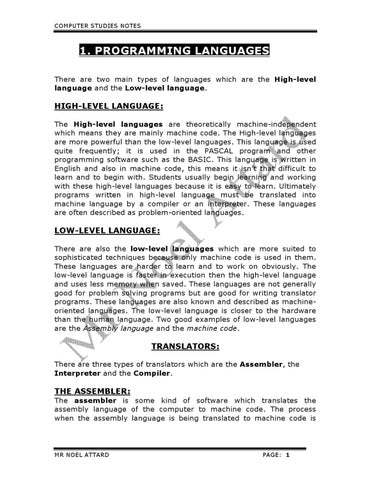 Computet As Levelform Five Notes C Program