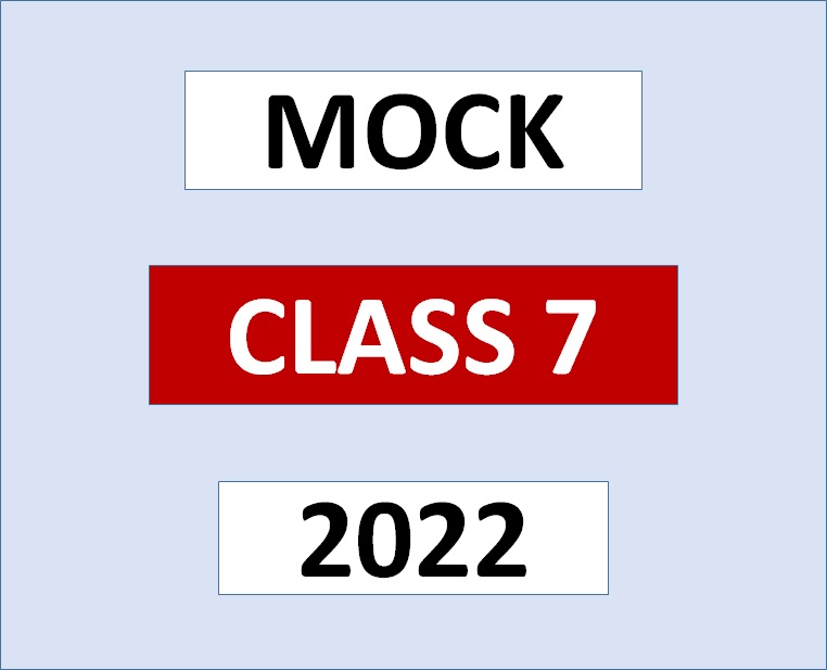 English Mock Examination For Standard Vii