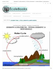 Geography A Levelform Six Notes Physical Geography 1 4 Water Masses1
