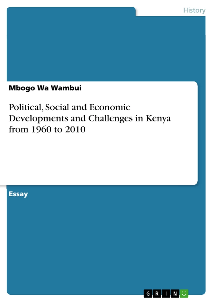 History And Government Form 4 Notes Social Economic And Political Developments And Challenges In Kenya Since Independence