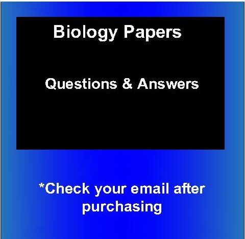 Kcse 2008 Biology Paper 1 Questions