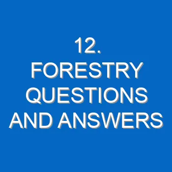 12 Forestry Questions And Answers 1476