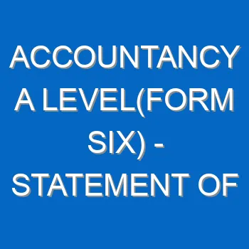 Accountancy A Levelform Six Statement Of Profit Or Loss On Container 106