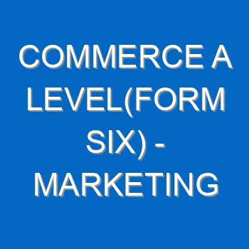 Commerce A Levelform Six Marketing 5048