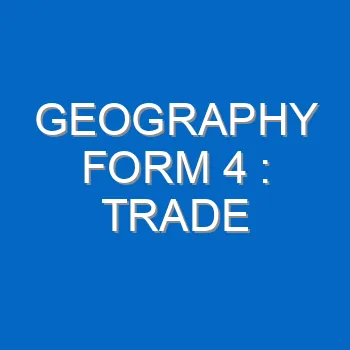 Geography Form 4 Trade 718