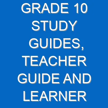 Grade 10 Study Guides Teacher Guide And Learner Guide Pdf Download 4254