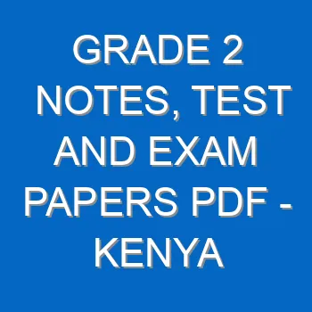 Grade 2 Notes Test And Exam Papers Pdf Kenya Grade 2 Revision Papers 3694