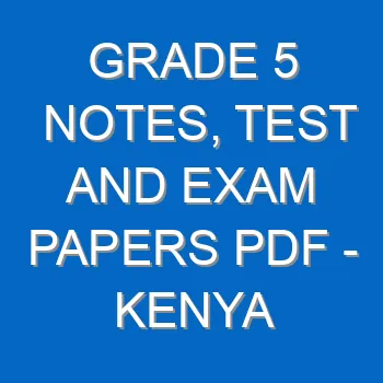 Grade 5 Notes Test And Exam Papers Pdf Kenya Grade 5 Revision Papers 3705