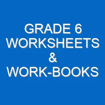 Grade 6 Worksheets Work Books 4211