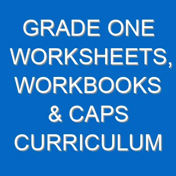 Grade One Worksheets Workbooks Caps Curriculum Document 4174