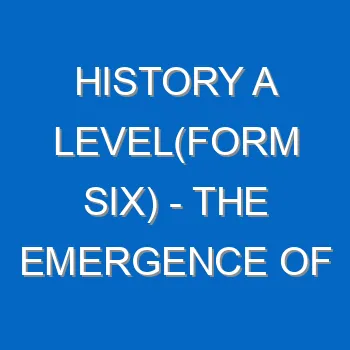History A Levelform Six The Emergence Of U S A As A New Capitalist Super Power 4965