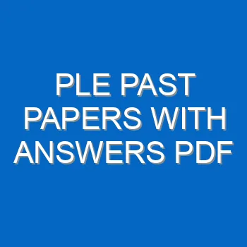 Ple Past Papers With Answers Pdf 3754