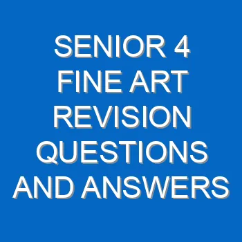 Senior 4 Fine Art Revision Questions And Answers Past Papers Pdf 3809