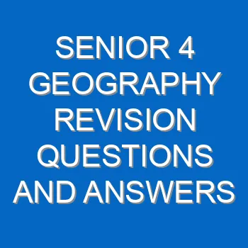 Senior 4 Geography Revision Questions And Answers Past Papers Pdf 3801