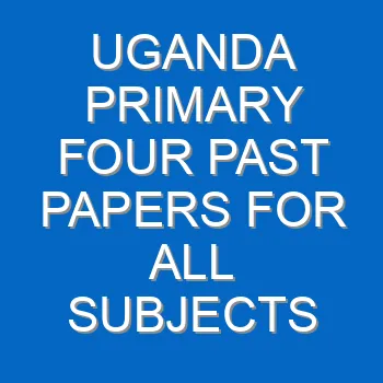 Uganda Primary Four Past Papers For All Subjects 4550
