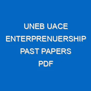 Uneb Uace Enterprenuership Past Papers Pdf Download 3862