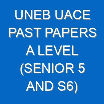 Uneb Uace Past Papers A Level Senior 5 And S6 All Subjects Download 3838