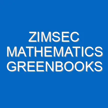 Zimsec Mathematics Greenbooks 2129