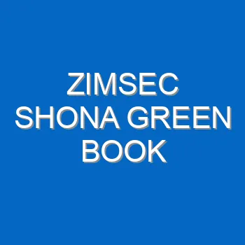 Zimsec Shona Green Book 2147