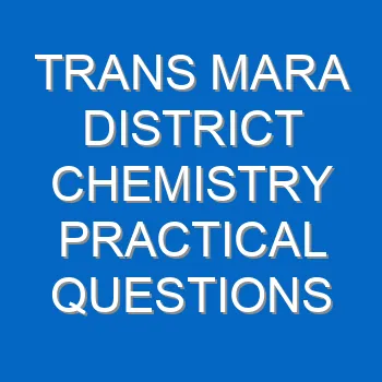 Butere District Chemistry Practical Questions And Answers