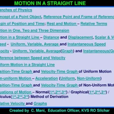 Chapter Eleven Motion Physics S1 S2 Notes
