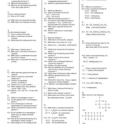 Chemistry A Levelform Six Notes Organic Chemistry 1 1 Polymers