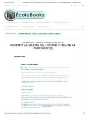 Geography A Levelform Six Notes Physical Geography 1 4 Water Masses5