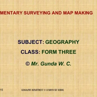 Geography O Levelform Three Notes Map Making And Elementary Surveying