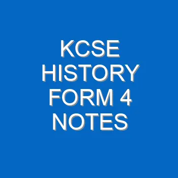 History And Government Form 4 Notes Harambee Philosophy