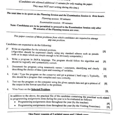 Isc Computer Practical Paper 2018 Solved