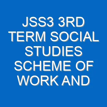 Jss3 3rd Term Fine Art Scheme Of Work And Note