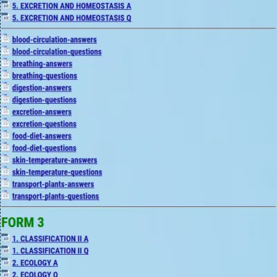 Kcse Biology Paper 3 2009
