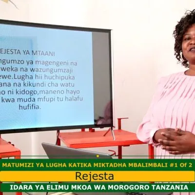 Kiswahili Kidato Cha 2 Matumizi Ya Lugha Katika Miktadha Mbalimbali