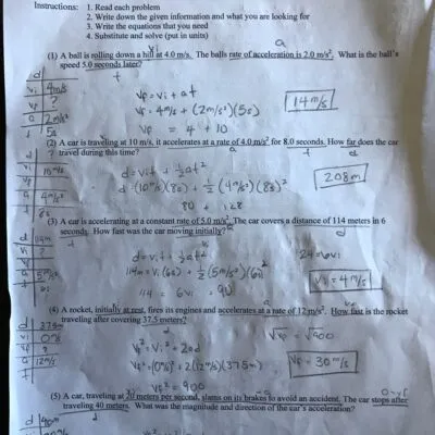 Linear Motion Questions And Answers Part 1