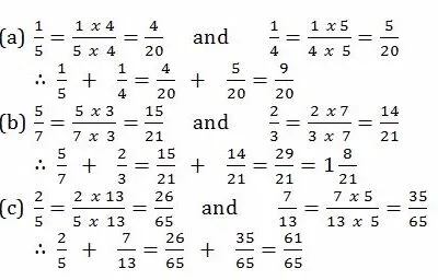 Mathematics O Levelform One Notes Fractions