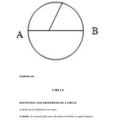 Mathematics O Levelform Three Notes Circle