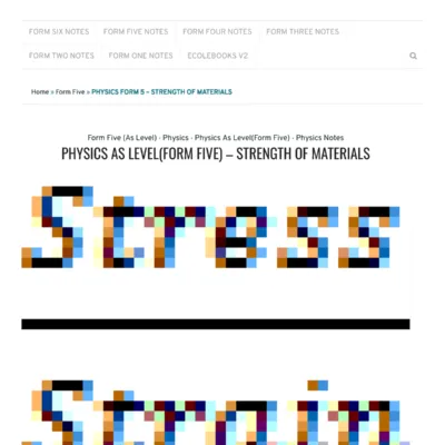 Physics As Levelform Five Notes Heat 4