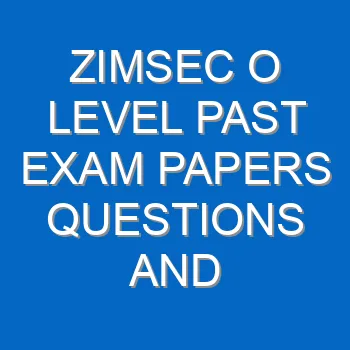 Zimsec O Level Past Exam Papers Questions And Answers With Marking Scheme History 21672 International Affairs November 2015